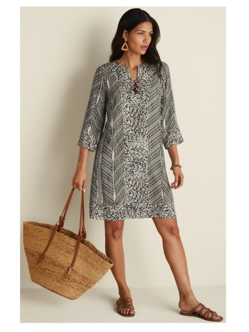 soft surroundings dress | Dresses | Soft Surroundings Raven Shift Medium Midi Abstract Black Beach Boho year after year INV-1272 Style:EE00685BK Elenzga Women's Elegant Magenta Ebay